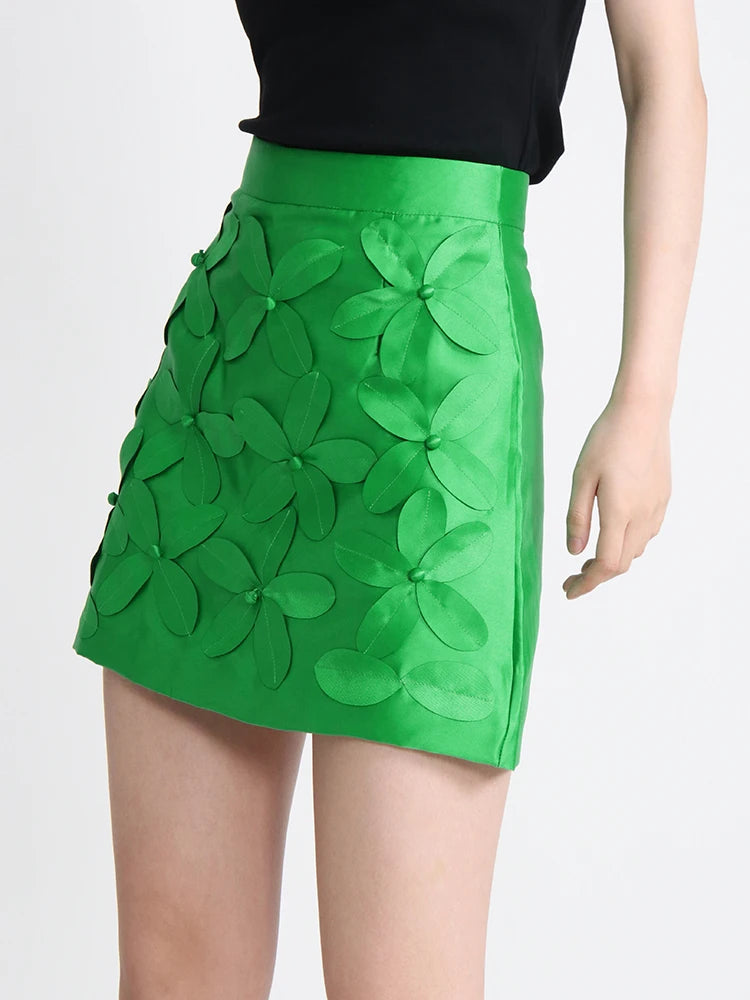 Printing Aline Mini Skirts For Women High Waist Slimming Temperament Bodyson Skirt Female Summer Fashion Clothing