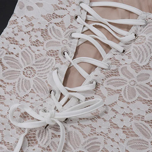 Load image into Gallery viewer, Lace Strapless Ruched Sexy Mini Dress For Women Fashion Fishbone Off-shoulder Sleeveless Backless Club Party Dress
