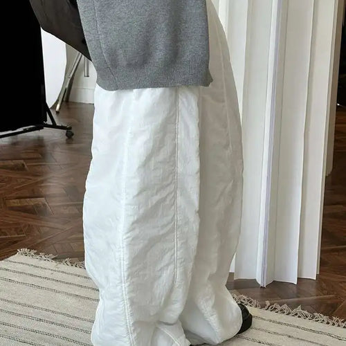 Load image into Gallery viewer, High Elastic Waist White Cotton-padded Wide Leg Long Pants New Trousers Women Fashion Tide Autumn Winter 2025 1DH7322
