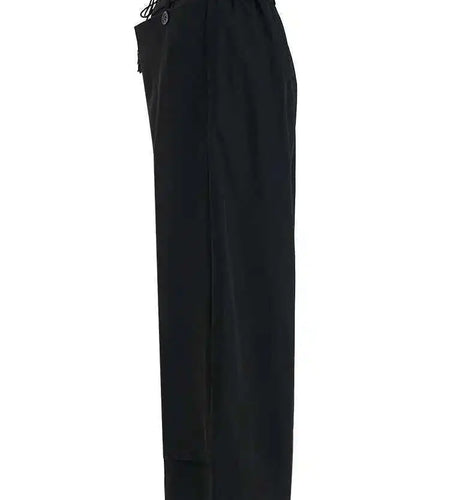 High Elastic Waist Black Irregular Bandage Long Wide Leg Pants New Trousers Women Fashion Tide Spring Autumn 2025 CPG2302
