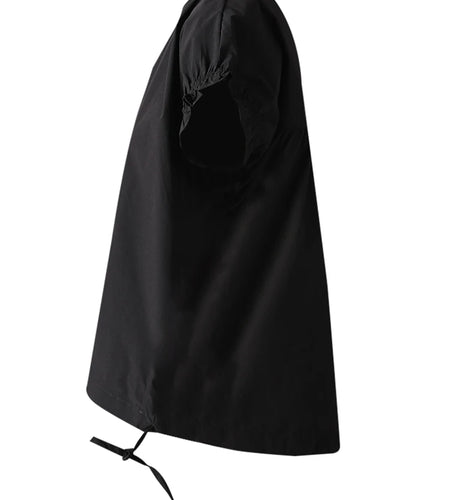 Women White Ruffles Bandage Big Size Blouse New Round Neck Short Sleeve Shirt Fashion Tide Spring Summer 2025 CPG3168