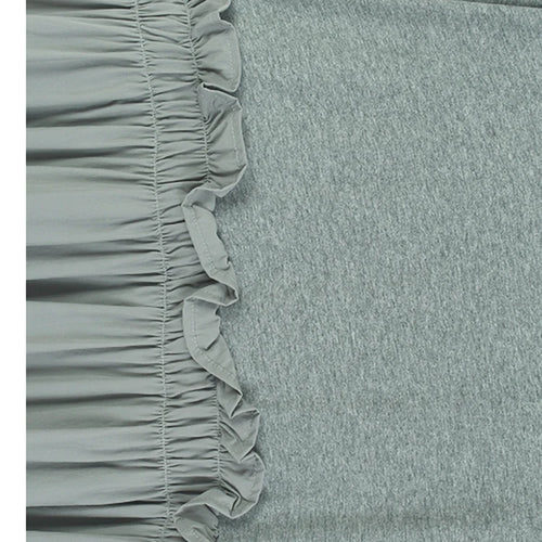 Load image into Gallery viewer, Women Gray Pleated Ruffles Big Size Elegant Midi Dress New Round Neck Short Sleeve Fashion Tide Spring Summer 2025 1DJ0927
