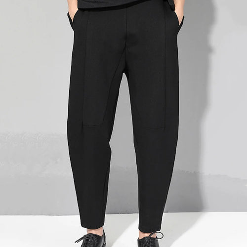 Load image into Gallery viewer, Women Patchwork Split Joint Brief Pants New Spring Autumn High Elastic Waist Black Loose Trousers Fashion Tide 2025  JQ013
