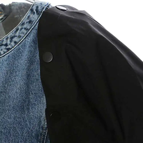 Load image into Gallery viewer, Women Blue Denim Button Many Ways Wear Dress New Round Neck Long Sleeve Loose Fit Fashion Tide Spring Autumn 2025 17A8518
