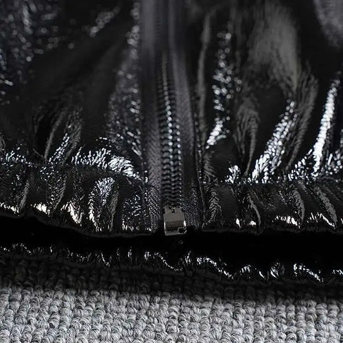 Load image into Gallery viewer, PU Leather Black Brief Big Size Casual Jacket New Lapel Long Sleeve Women Coat Fashion Tide Spring Autumn 2025 CPG2508
