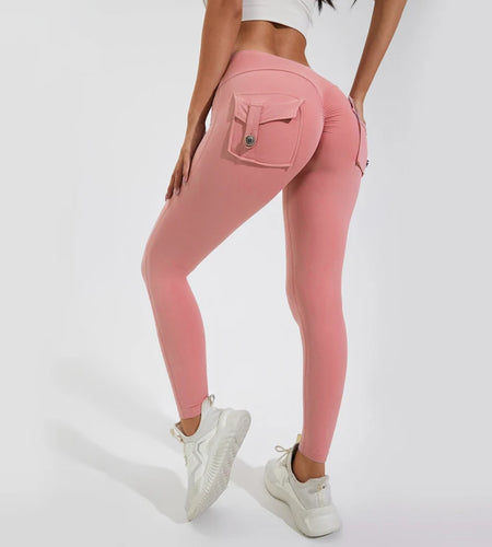 S-XL Nylon Women Scrunch Button Booty Sports Yoga Shorts Cycling Jogging Fitness High Waist Squat Proof Gym Active Leggings