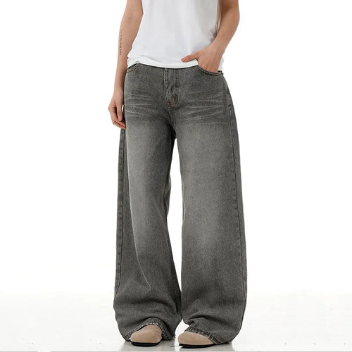 Load image into Gallery viewer, Men's Jeans New American Style  Straight Leg Washed Loose Stylish High Street Gradient Color Trendy Male Trousers 9W1717
