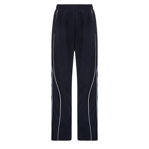 Load image into Gallery viewer, Casual Stripe Spliced Techwear Sweatpants Sporty Chic Basic Trousers Baggy Stitched Elastic Waist Joggers Pants Chic
