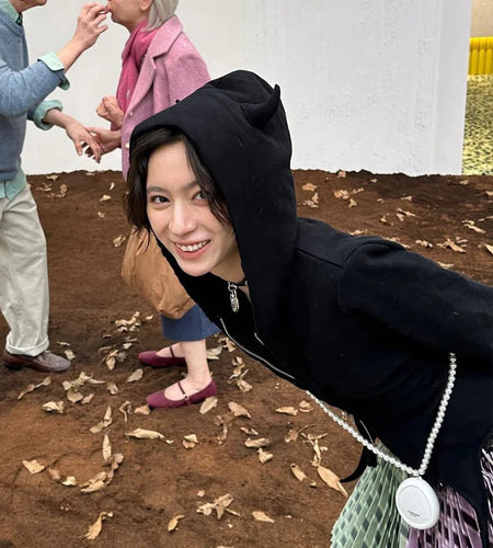 Gothic Little Devil Horn Jacket Women Hooded Zipper Long Sleeve Irregular Hem Autumn Cute Casual Trend Stretch Streetwear