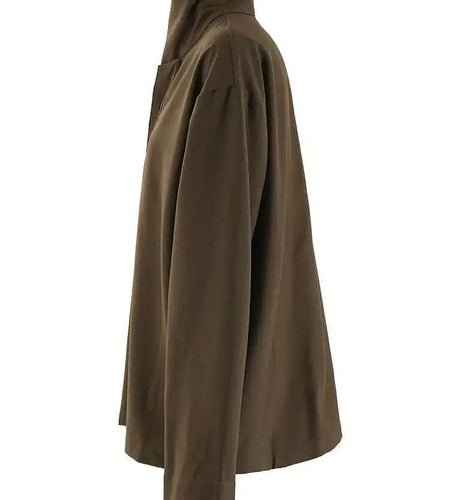 Women Brown Button Big Size Elegant Blouse New Stand Collar Long Sleeve Shirt Fashion Tide Spring Autumn 2025 CPG2267