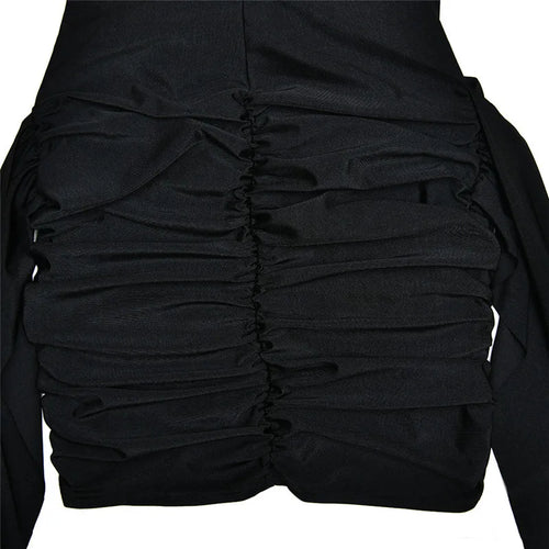 Load image into Gallery viewer, Turtleneck Sleeveless Sexy Mini Dress For Women Fashion Irregular Ruched Tank Dress Femme Elegant Club Party Dress
