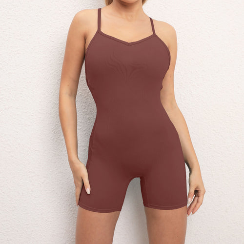Load image into Gallery viewer, Yoga Set One Piece Seamless Playsuit Sportswear Yoga Jumpsuit Backless Sexy Suit Tights Women Sport Shorts Fitness Outfits Gym
