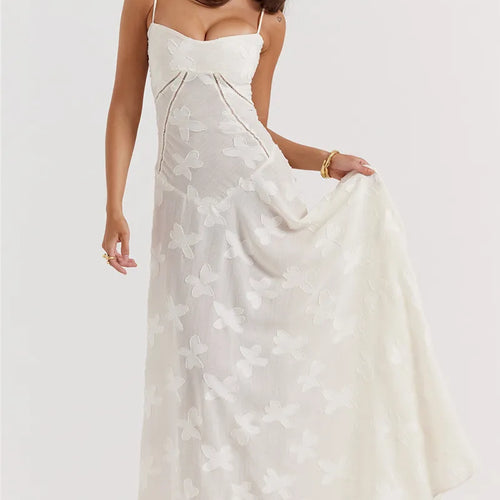 Load image into Gallery viewer, Elegant Print Backless Maxi Dress For Women Fashion New Spaghetti Strap Sleeveless Loose A-line Club Party Long Dress
