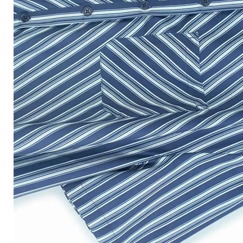 Load image into Gallery viewer, Women Blue Striped Spliced Pocket Big Size Casual Shirt Dress New Lapel Sleeve Fashion Tide Spring Summer 2025 1DH9810
