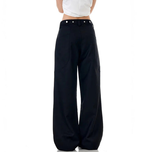 Load image into Gallery viewer, American Style Male Suit Pants Loose Pleated Design Straight Leg Solid Color Simple Men's Trousers Summer 9W1953
