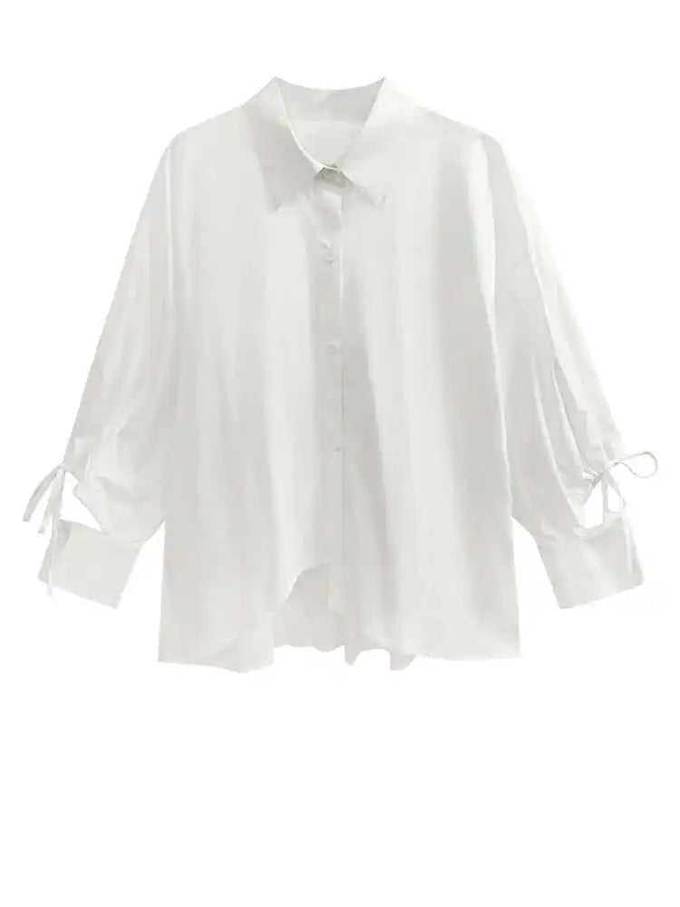 Big Size Vest Shirt Wide Leg Pants Three Piece Suit New Lapel Long Sleeve Women Fashion Tide Spring Autumn 2025 1DH5373