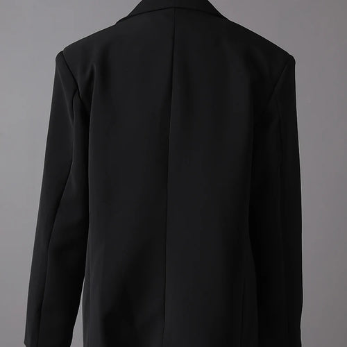 Load image into Gallery viewer, Women Black Pearl Nailed Big Size Casual Blazer New Lapel Long Sleeve Jacket Fashion Tide Spring Autumn 2025 CPG3095
