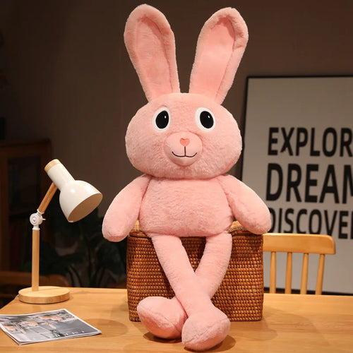 Load image into Gallery viewer, 100cm New Creative Pull Ear Rabbit Anime Rabbit Plush Toy Pink Rabbit Doll Adjustable Length Long Ear Rabbit Birthday Gift
