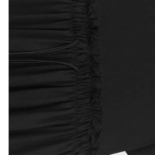 Load image into Gallery viewer, Women Black Pleated Drawstring Big Size Midi Dress New Round Neck Short Sleeve Fashion Tide Spring Summer 2025  1DH6181
