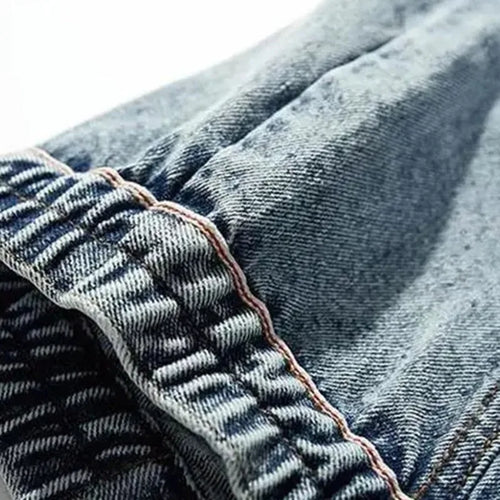Load image into Gallery viewer, Autumn Men Denim Jacket Solid Color Male Lapel American New Stylish Outwear Washed Patchwork Multi-pocket 12A5983
