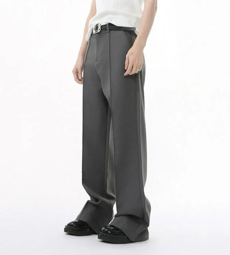 Men's Suit Pants Solid Color Design Micro Flared Fashion Korean Tide Casual Male Handsome Trousers Summer 2025 9W1586
