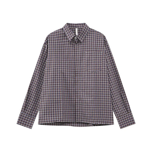 Load image into Gallery viewer, Plaid Men's Long Sleeve Shirts New Korean Design Lapel Casual Pocket Decoration Male Clothing Summer Fashion Tide 9W1591
