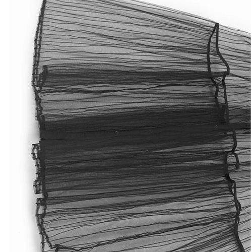 Load image into Gallery viewer, Women Black Mesh Perspective Midi Elegant Shirt Dress New Lapel Short Sleeve Fashion Tide Spring Summer 2025 1DJ0866
