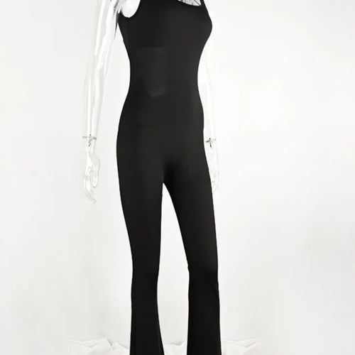 Load image into Gallery viewer, Fashion Elastic Tight Hollow Out Women Jumpsuit 2024 Slim Female Jumpsuit Long Pants Yoga Jumpsuit Sports Casual Rompers
