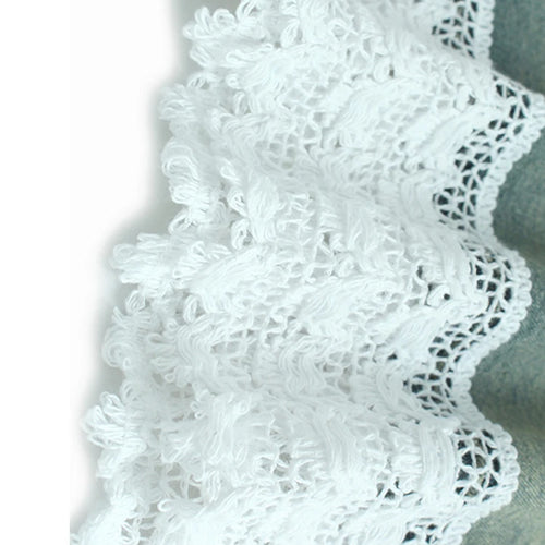 Load image into Gallery viewer, High Waist Blue Gradual Color Lace Hem Denim Wide Leg Jeans New Women Trousers Fashion Tide Spring Autumn 2025 1DJ1189
