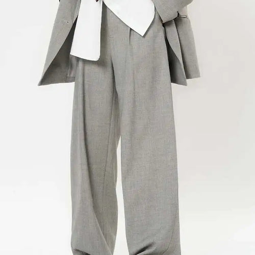 Load image into Gallery viewer, High Waist Brown Brief Pleated Elegant Long Wide Leg Pants New Trousers Women Fashion Tide Spring Autumn 2025 1DH9682
