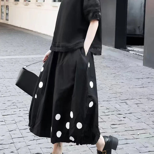 Load image into Gallery viewer, Women Black Lace Hollow Out Big Size Casual T-shirt New Round Neck Short Sleeve Fashion Tide Spring Summer 2025 1DJ1136
