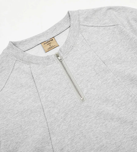 Men's T-shirts New Korean Long Sleeve Design Round Neck Half Zipper Solid Color Stylish Loose Male Clothing Spring 9W1764