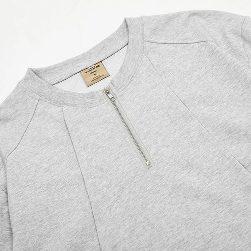 Load image into Gallery viewer, Men's T-shirts New Korean Long Sleeve Design Round Neck Half Zipper Solid Color Stylish Loose Male Clothing Spring 9W1764
