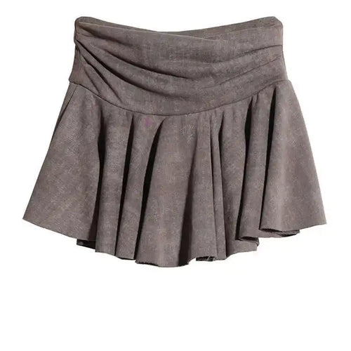 Load image into Gallery viewer, High Waist Gray Vintage Paint Short Irregular Pleated MiniHalf-body Skirt Women Fashion New Spring Autumn 2025 1DH8265
