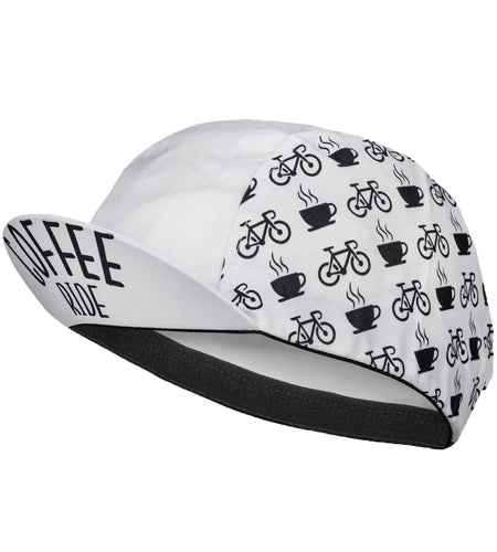 Classic Retro Coffee Ride Bike Polyester Cycling Caps Black White Quick Drying Breathable Summer Bicycle Balaclava Cool