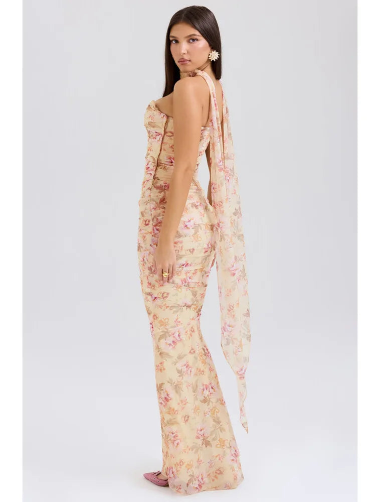 Sexy Tight Top Half Length Skirt Two-piece Set For Women Strapless High Waist Slim Set Elegant Party Club Evening Dress