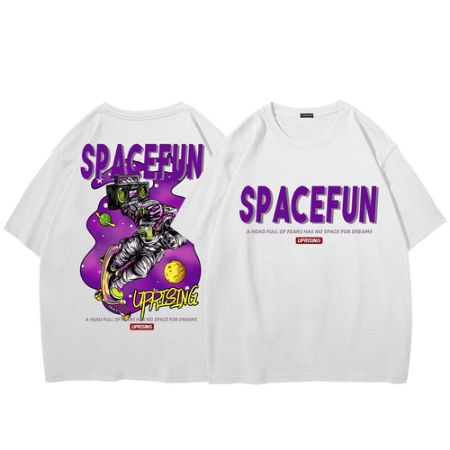 Load image into Gallery viewer, Creative Astronaut Moon Print T-Shirts  Streetwear Men Fashion Summer Tops Harajuku Casual Short Sleeve Tees Hip Hop
