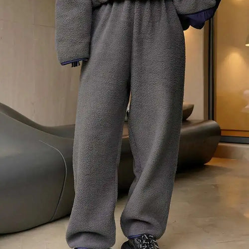 Load image into Gallery viewer, High Elastic Waist Gray Brief Thick Long Wide Leg Pants New Loose Fit Trousers Women Fashion Autumn Winter 2025 1DH1187
