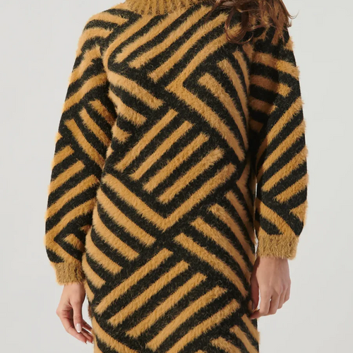 Load image into Gallery viewer, Hit Color Spliced Striped Fashion Sweaters for Women Round Neck Long Sleeves Casual Long Sweater Female Clothing New
