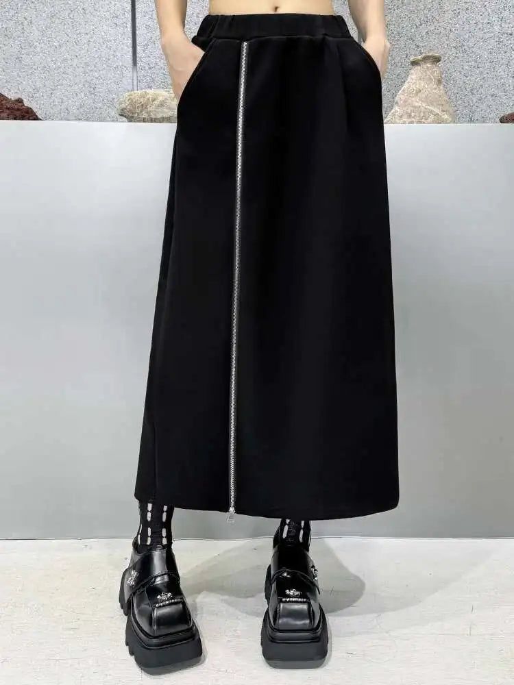 Zipper Sweatshirt Half-body Skirt Two Pieces Suit New Turtleneck Long Sleeve Women Fashion Tide Spring Autumn 2025 1DH7237