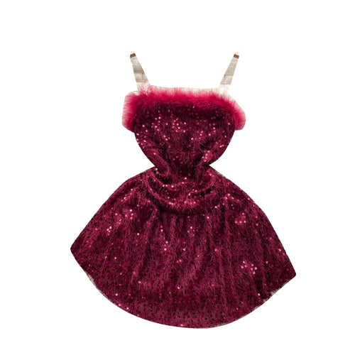 Load image into Gallery viewer, Black Sequin Plush Slim Mini Dress Women Christmas New Year Party Luxury Celebrity Evening Strapless Dress Sexy Club Red Dresses
