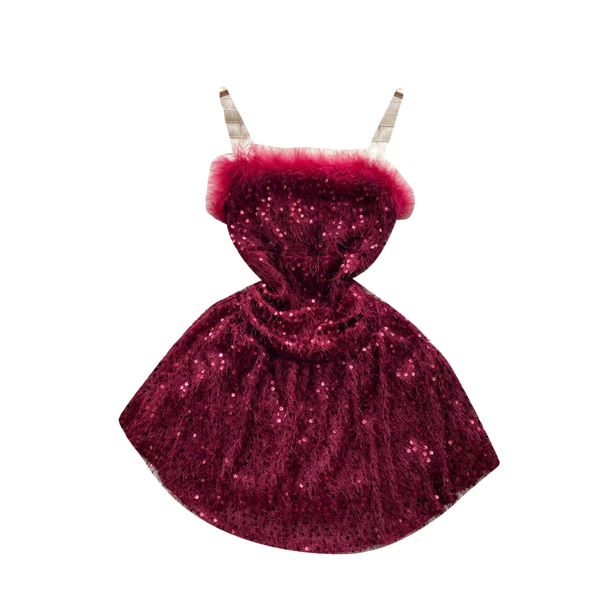 Black Sequin Plush Slim Mini Dress Women Christmas New Year Party Luxury Celebrity Evening Strapless Dress Sexy Club Red Dresses