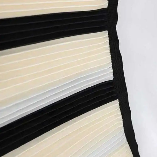 Load image into Gallery viewer, High Waist Beige Color-block Irregular Pleated Elegant Half-body Skirt Women Fashion Tide New Spring Autumn 2025 1DH6510
