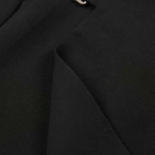 Load image into Gallery viewer, Women Black Metal Buckle Big Size Irregular Blazer New Lapel Long Sleeve Jacket Fashion Tide Spring Autumn 2025 1DF6409
