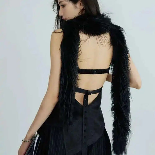 Load image into Gallery viewer, High Waist Balck Striped Bandage Shaped Long Wide Leg Pants New Trousers Women Fashion Tide Spring Autumn 2025 1DH7080
