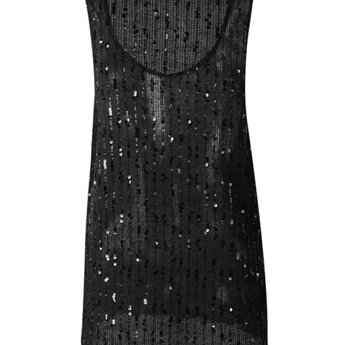 Load image into Gallery viewer, Women Black Sequins Elegant Perspective Big Size Blouse New Lapel Long Sleeve Shirt Fashion Spring Autumn 2025 CPG3180
