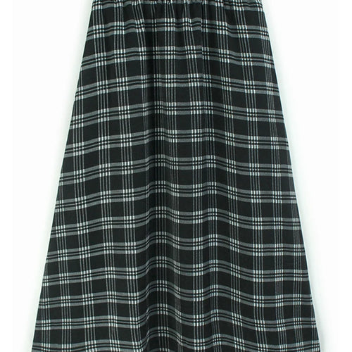 Load image into Gallery viewer, High Elastic Waist Black Plaid Button Spliced A-line Half-body Skirt Women Fashion Tide New Spring Autumn 2025 1DJ0917
