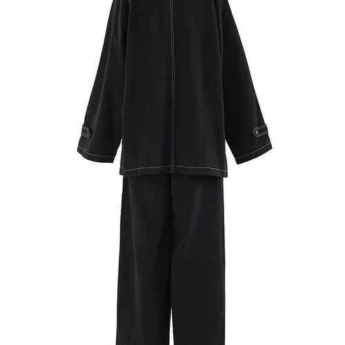 Load image into Gallery viewer, Big Size Denim Jacket Wide Leg Pants Two Piece Suit New Lapel Long Sleeve Women Fashion Tide Spring Autumn 2025 CPG2048
