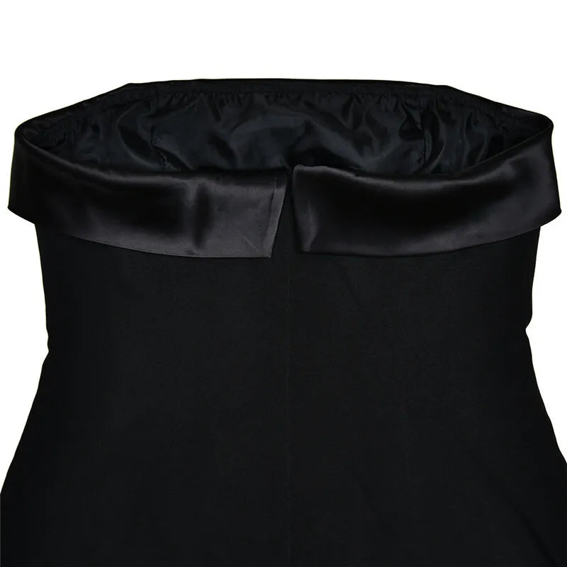 Off-shoulder Strapless Sexy Mini Dress For Women Fashion Two Pocket Backless Slim Club Party Sexy Dress Clubwear