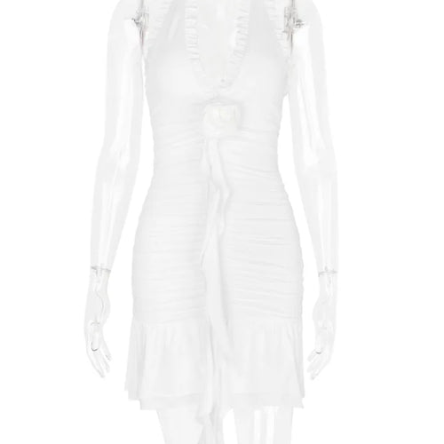 Load image into Gallery viewer, Sexy Deep V Tight Fit Buttocks Skirt For Women Hanging Collar Dress For Women Elegant Short Skirt Party Evening Dress
